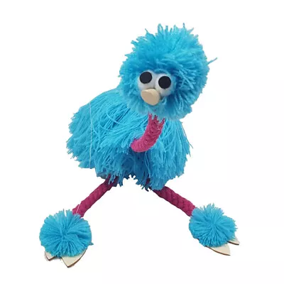 Pull String Puppet Ostrich Muppet Toy Joint Doll Activity Cat Teaser (Blue) • £4.79