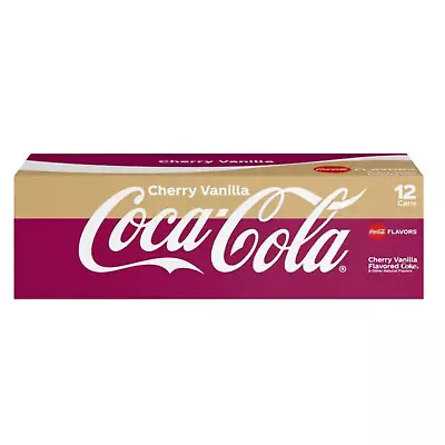 Coca Cola Cherry Vanilla Flavoured Pack Of 12 Can 355 ML American Soft Drink Box • $39.98