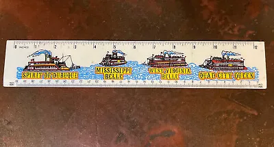 Vintage River Boat Ruler Dubuque MS Belle West Virginia Quad City Queen • $4.95