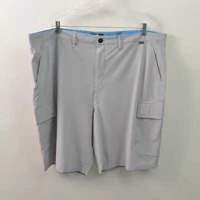 Hurley Buckle Phantom Shorts Cargo Mens 44 Gray Polyester Spandex 10.5  Inseam • $12.98