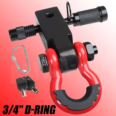 2  Tow Shackle Hitch Receiver Heavy Duty 3/4  D-Ring Recovery For Truck Jeep SUV • $33.05