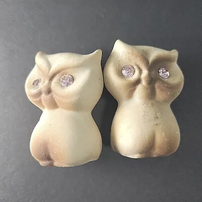 Vintage Ceramic Owl  Crystal Eyes • $14.13