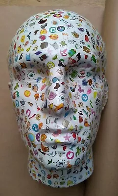 £18 • Buy HANDMADE MALE FUNKY DECOUPAGE -  DECOPATCH HEAD ORNAMENT - UNIQUE  27x16x22cm
