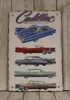 Cadillac Tin Metal Poster Sign Vintage Look Man Cave Classic Car Show Garage XZ • $10.97