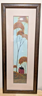 $18 • Buy Warren Kimble Red Country Barn Farm Home Framed Picture Folk Art 35  X 14 