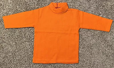 Vtg 1960s Caper Knits Orange Turtleneck Sweater Velma Womens Size 8 Halloween • £68.11