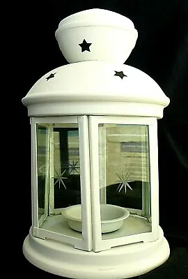 Lantern.ROTERA.Tea Light.Burner..Metal.Cut Glass Windows.Patio Lamp.Un-used.IKEA • £14