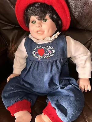 2001 Heritage Mint Doll Lifelike Large Weighted 20  Baby Doll Black Hair • $18.75