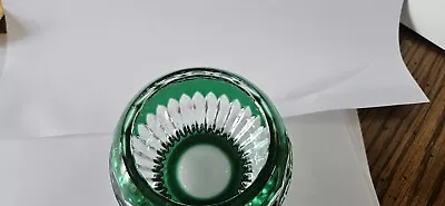 Fabergé Hand Made Green Clear Cut Crystal Votive Bowl  • $65