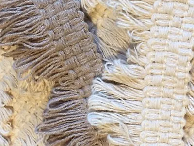 £8 • Buy Fan Edge Trim Cotton 40 Mm Beech Or Ivory Cushion, Curtain, Upholstery Per Metre