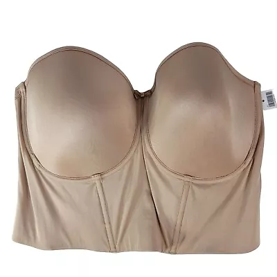 £41.77 • Buy NWT Le Mystere Soiree Low Back Bustier Brown 40DDD/F Strapless Bra Boning Bridal