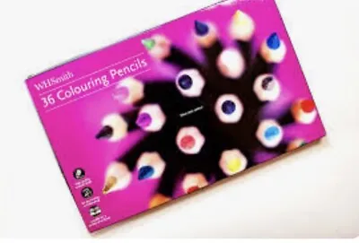 WHSmith Artist's Colouring Pencils Set For Sketching Assorted Colours Pack Of 36 • £8.49