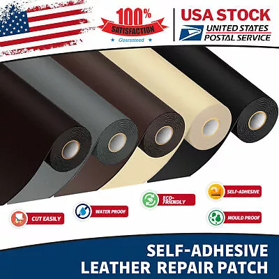 Leather Patch Repair Tape Self-Adhesive Vinyl Leather Repair For Car Seats Sofa • $7.99