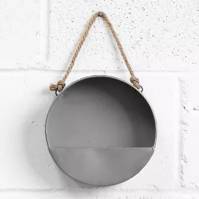£21.99 • Buy Wall Mounted Galvanised Metal Garden Flower Planter Plant Pot Hanging Box Basket