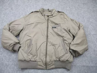 Members Only Jacket Mens Large 42 Brown Coat Full Zip Adult 90s Casual Lined • $22.47