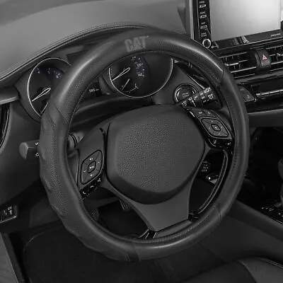 Ergonomic Grip 2 Tone Leather Steering Wheel Cover Carbon Fiber Size 14.5-15.5  • $22.90