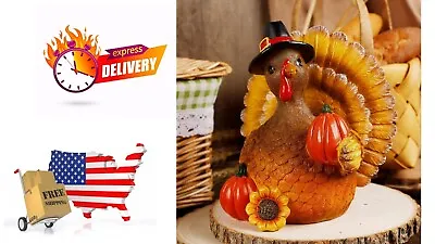 Turkey Thanksgiving Tabletop Home Indoor Decorations Vintage Resin Gift Handmade • $53.99