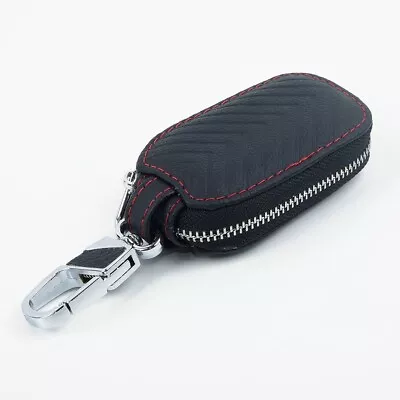 Smart Key Holder Cover Car Key Chain Bag Leather Remote Fob Case 7.2*4.2*1.8cm • $17.11