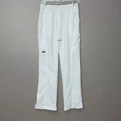 Grays Anatomy Professional Wear By Barco Womans White Nursing Scrub Pants Small • $22