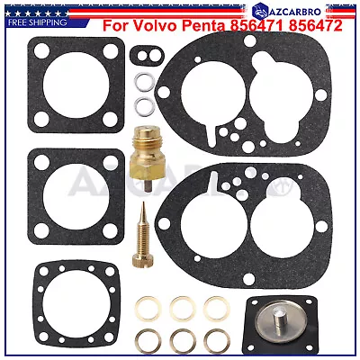 FOR SOLEX 44PA1 CARB KIT VOLVO PENTA 4 Cylinder AQ125B AQ130C / D 856471 856472 • $19.82