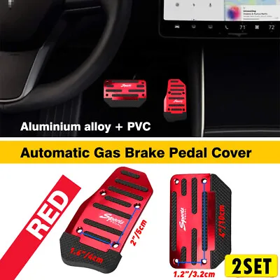 4x Non-Slip Red Automatic Brake Gas Pedal Foot Pad Cover Car Parts Accessories • $21.58