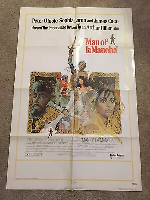 1972 Man Of La Mancha One Sheet Poster - Great Condition • $19.99