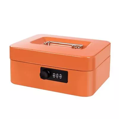 Cash Box With Money Tray And Combination Lock Metal Money Box Change Lock Box... • $21.03