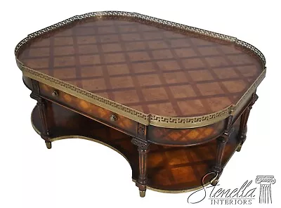 L62605EC: THEODORE ALEXANDER Regency Style Burl Walnut Coffee Table • $1695