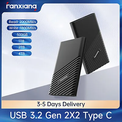 Fanxiang 2TB 1TB External SSD 4TB Portable Hard Drive Lot USB 3.2 Gen 2 2050MB/s • $279.99