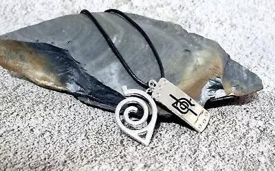 Anime Naruto Leaf  Symbol Necklace Pendant Cosplay Jewelry  • $12.95