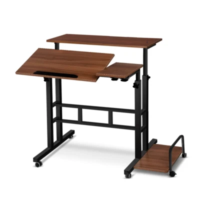 $62.12 • Buy Artiss Laptop Table Desk Portable Wheels Mobile Computer Adjustable Workstation