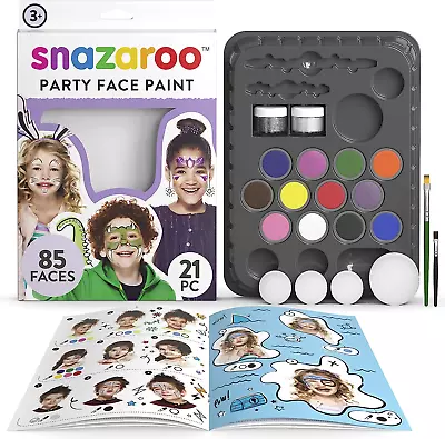 Snazaroo Ultimate Party Pack Face Paint Palette Kit For Kids And Adults 8 Water • £19.63