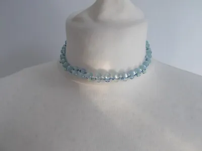£7.85 • Buy  Costume Jewellery Statement  Light Blue  Beaded  Necklace