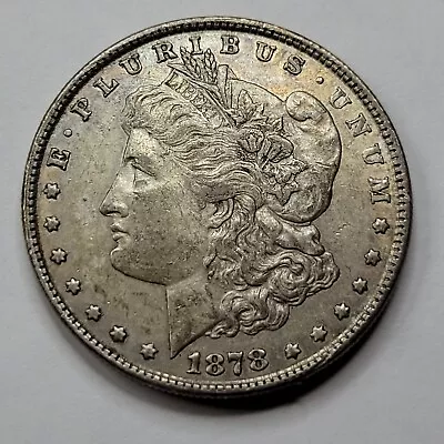 1878 8TF $1 Morgan Silver Dollar Scarce Type Choice AU Nice Patina *F866 • $119