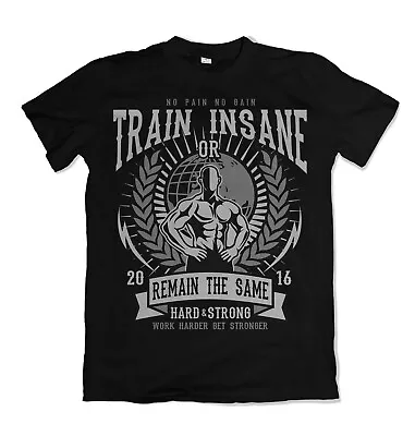 Train Insane T Shirt Gym Mens Top Same Remain Tee Motive Training S-3XL  • £14.99