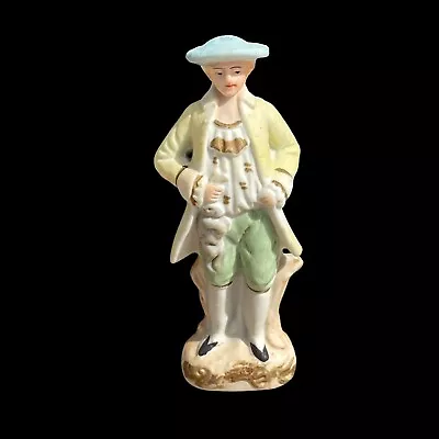 Vintage Moriyama 5  Victorian Man W/ Rabbit Porcelain Figure Occupied Japan • $7.99