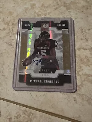 Michael Crabtree 2009 Donruss Gold Die Cut Rookie Auto /24 • $50