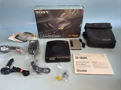 Vintage Sony Car Discman D-180K Portable CD Player Compact Disc - COMPLETE WORKS • $79.99