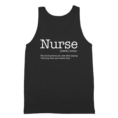 Nurse Funny Definition Medical Gift Humor Black Tank Top • $19.99