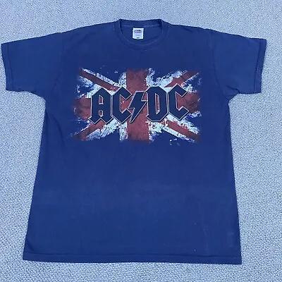 ACDC T Shirt Medium Blue London Stadium 2016 Tour Short Sleeve Guns N Roses • £29