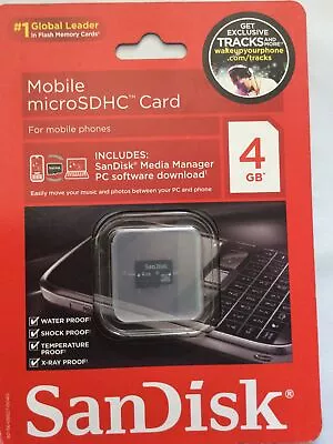 SanDisk Mobile MicroSDHC Card 4GB New Free Shipping • $10.25