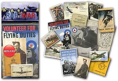 RAF At War Memorabilia Gift Pack With Over 20 Pieces Of Replica Artwork • £6.50