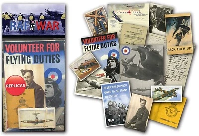RAF At War Memorabilia Gift Pack With Over 20 Pieces Of Replica Artwork • £6.50