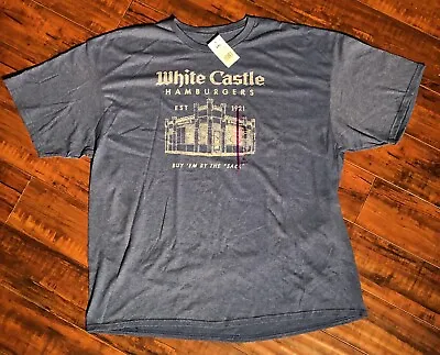 White Castle Shirt Mens XXL Tall Blue NWT Crew Neck Casual Retro • $14.99