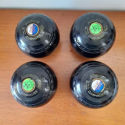 Lawn Bowls Almark Clubmaster Size 3 Medium Set Of 4 Very Good Condition • £49.99