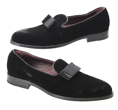 SUITSUPPLY  Formal Shoes Men's EU 43 / UK 9 Tuxedo Velvet Slip On Black • £95.99