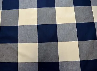 Call Me Navy Blue White Large Buffalo Check P Kaufmann Fabric • $18.99