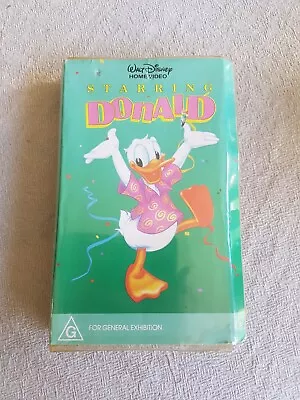 Walt Disney  Starring Donald  Donald Duck ~ Rare Vhs Clam Shell Video • $19.95