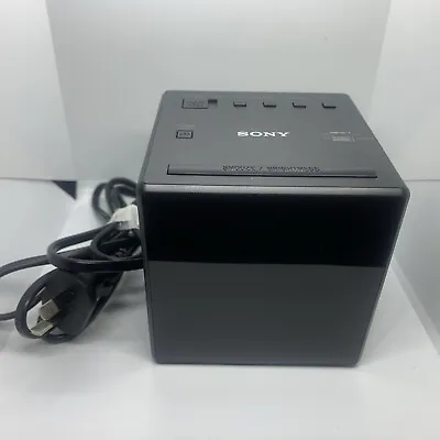 Sony ICF-C1 FM / AM Cube Black Alarm Clock Radio LCD Display • $39