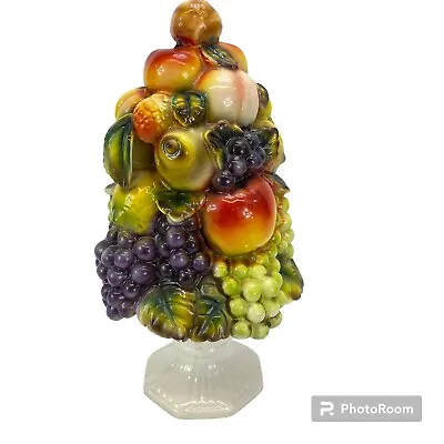 Vintage Fruit Sculpture Majolica Style Topiary Centerpiece 12  • $29.99